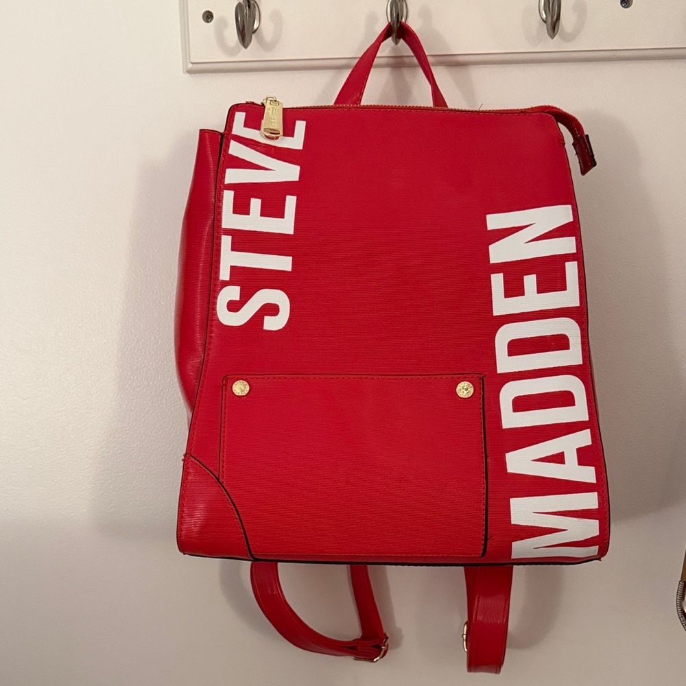Steve Madden Bold Red Backpack
